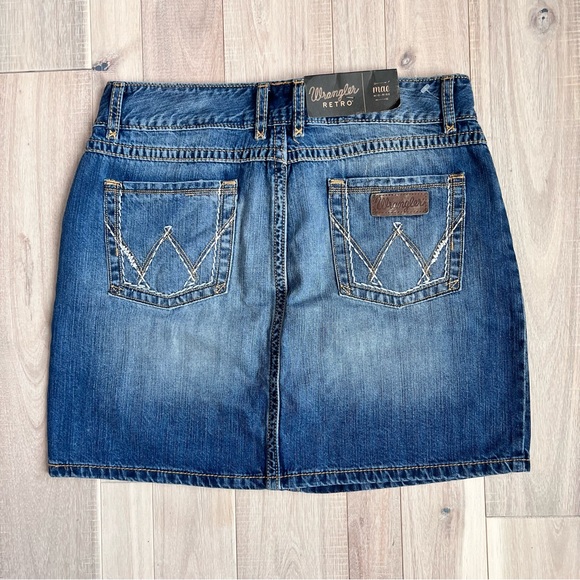Wrangler Women's Retro Mae Mid Rise Stretch Jean Skirt- Size 6 - Picture 6 of 9